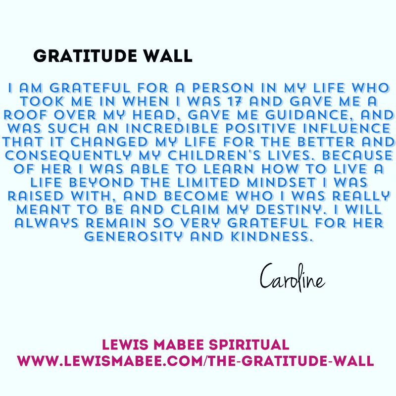 Caroline's Gratitude